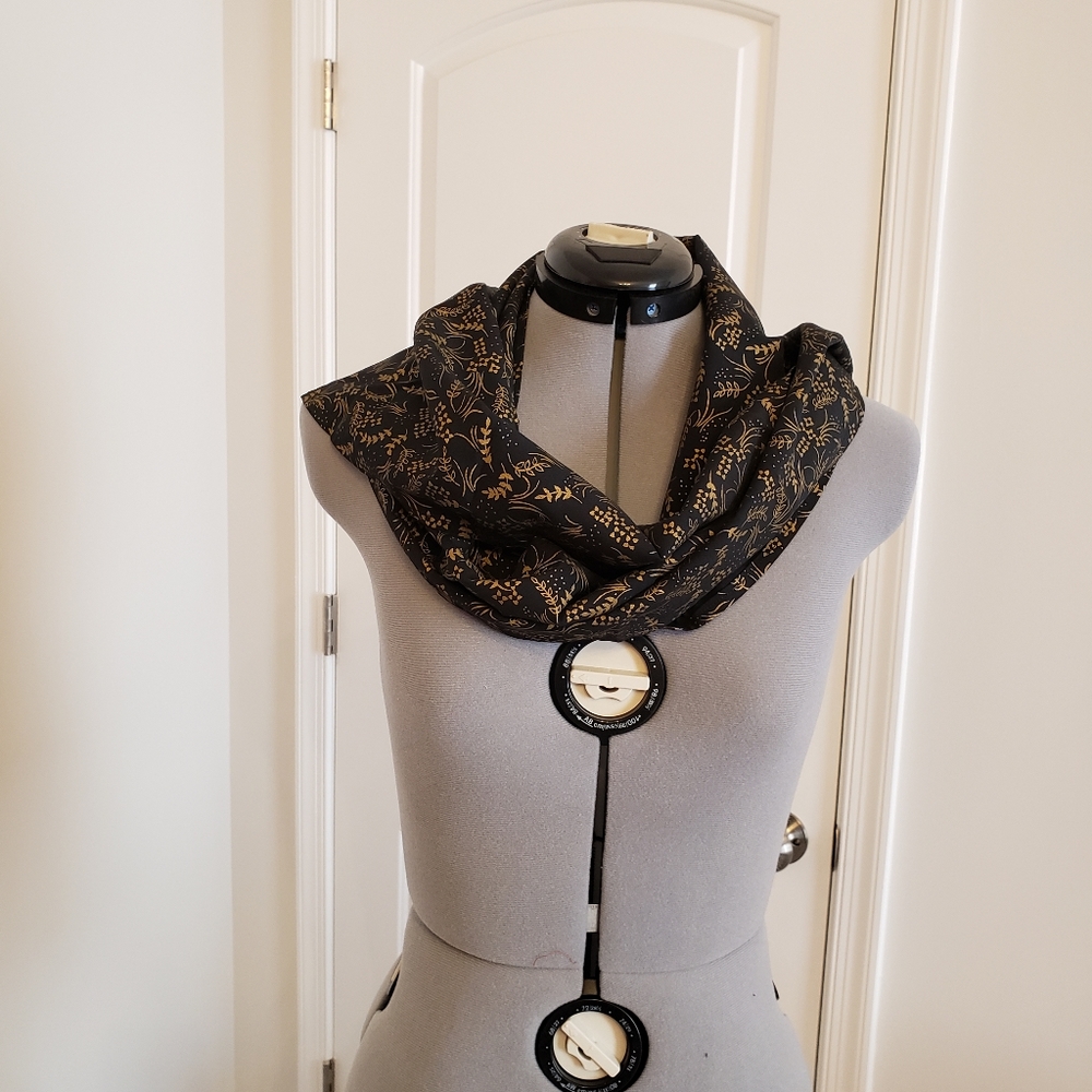 Black and gold scarf or head wrap